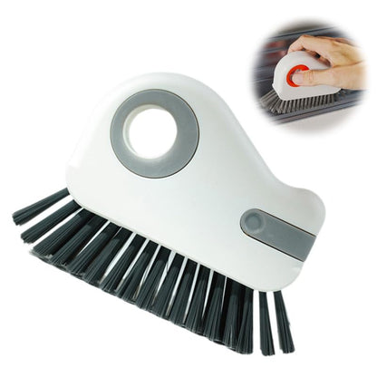 2024 New 2 in 1 Groove Cleaning Brush Window Track Cleaning Tools, Multipurpose Hard Bristle Crevice Cleaning Brush with Hidden Scraper, Shutter Door Window Track Kitchen Cleaning Kit (Gray 1pcs) - color: Gray 1pcs