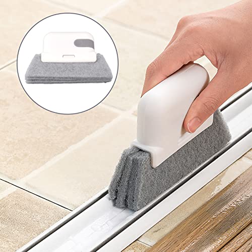HERCHR Window Groove Cleaning Brush, Window Track Cleaning Tools Sliding Door Track Cleaner Groove Cleaning Tool