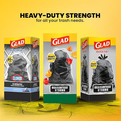 Glad Large 30 Gallon Trash Bags, Unscented Heavy Duty Garbage Bags, Forceflex with Drawstring, 30 Count (Packaging May Vary) - size: 30 Count (Pack of 1)