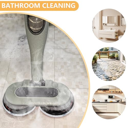 Steam Mop Replacement Brush Pads for Shark Steam and Scrub Mop S8201 S8001 S7201 S7000 Series 2 Brush Heads +2 Microfiber Absorbent Pads - color: 2white 2green