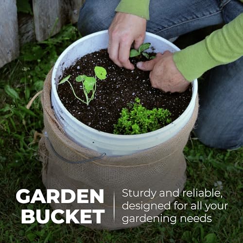 EconoHome 5-Gallon White Bucket Pail Container with Lid | Metal Handles with Plastic Grip | Easy Stack and Store | Heavy-Duty, Approx 90 MIL, Extra Durable | Food Grade | BPA Free - 3 Pack - color: White, size: 3 Pack