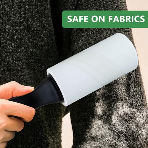 Lint Rollers for Pet Hair Extra Sticky, 600 Sheets Value Set Lint Roller with 2 Upgraded Handles, 6 Rollers Portable Pet Lint Remover for Clothes, Furniture, Carpet, Dog & Cat Hair Removal - size: 6 pcs - 600 Sheets