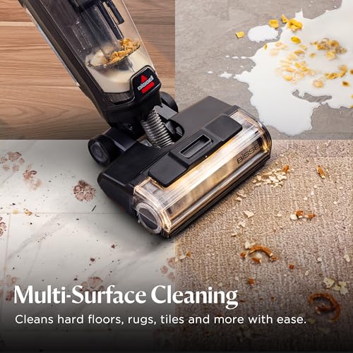 Bissell CrossWave HydroScrub Cordless Wet Dry Vacuum Mop, Floor Cleaner with ZeroGap Edge Cleaning & FurFinder Headlights, 45-Minute Runtime for Hard Floors & Area Rugs, 4275F - style: CrossWave HydroScrub