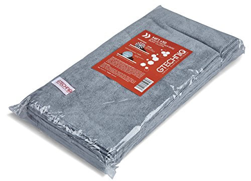 Gtechniq MF1 ZeroR Microfiber Cloth for Cars (10 Pack) | Soft Car Cleaning Cloth with Ultra Split Fibers, Machine Washable