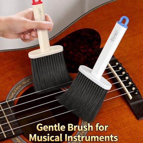 2-in-1 Multifunctional Cleaning Brushes, Crevice Cove Cleaning Brush, Soft Bristle Dust Remover Tool (Blue White) - color: Blue White