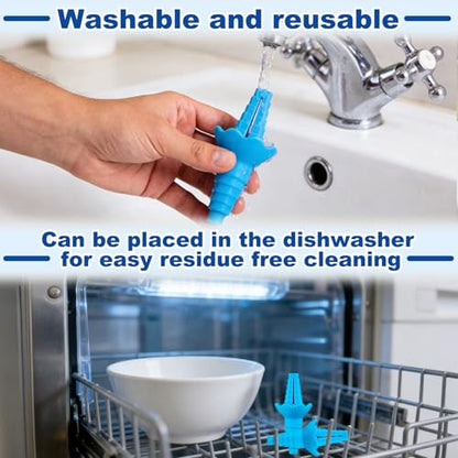 2 Pack Last Drop Universal Bottle Emptying Kit Transfer Connector for Soap, Lotion, Shampoo, Conditioner, and Kitchen,and Bathroom Use Reusable Bottle Funnel Adapter (Blue) - color: Blue