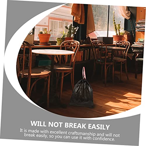Extra Thick Drawstring Trash Bags 5pcs Large Portable Garbage Bags for Home Use Black and White Heavy Duty Rubbish for Kitchen and Cleaning