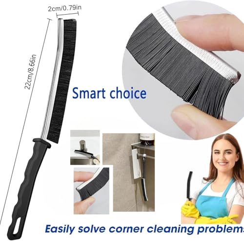 Hard Bristle Crevice Cleaning Brush - 6Pcs Multifunctional Gap Cleaning Brush to Clean Narrow Spaces, Corner Cleaning Brush for Bathroom Kitchen Shower Window Grout Tile