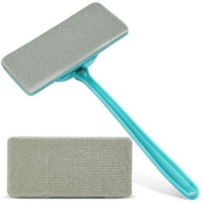 Professional Window Screen Cleaner- Large Brush Face for Door Mesh Cleaning- Detachable Mesh Screen Cleaning Tool- Wet and Dry Dual-Use (Two Brush Heads) - size: Two Brush Heads