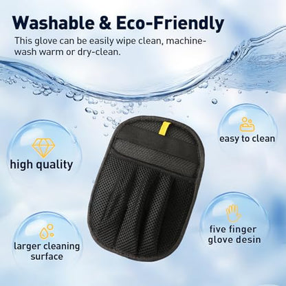 Pet Hair Removal Glove for Cats & Dogs, Five-Finger Electrostatic Pet Hair Remover Glove Reusable Brush Pet Hair Tool for Carpet, Car Seat, Couch and Laundry