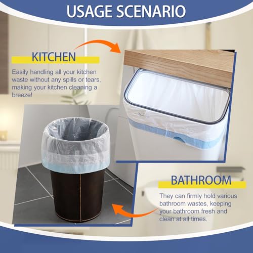 Small Trash Bags 4 Gallon Drawstring,1.1 Mil,Unscented,240 Count | Tear-Free,Leakproof,Strong Garbage Can Liners,White,Fit 12 - 15 Liter Waste Bins,for Home Bathroom Office Car Everyday Use - color: 4gal-240