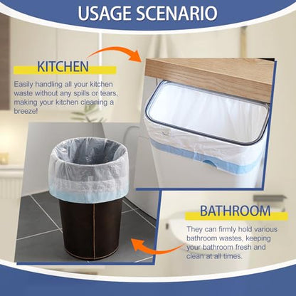 Small Trash Bags 4 Gallon Drawstring,1.1 Mil,Unscented,240 Count | Tear-Free,Leakproof,Strong Garbage Can Liners,White,Fit 12 - 15 Liter Waste Bins,for Home Bathroom Office Car Everyday Use - color: 4gal-240