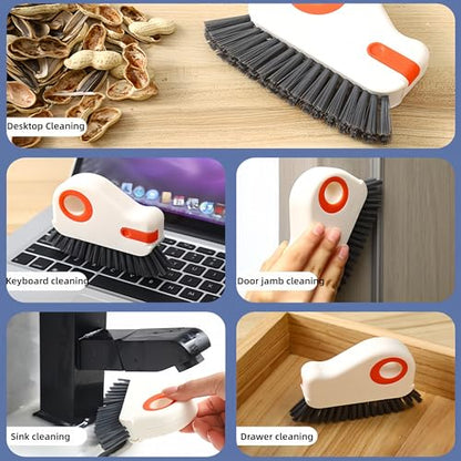 2 in 1 Groove Cleaning Brush,Window Track Cleaner, Effective Window Sill Cleaner Tool Perfect for Sliding Door Tracks and Glass Door Grooves for Home Bathroom Kitchen Use