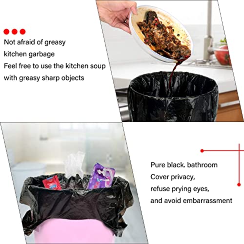 Small Black Trash Bags,200 Counts Thicken Value Pack 4 Gallon Trash Bag,Small Garbage Bags for Office,Kitchen,Bedroom Waste Bin