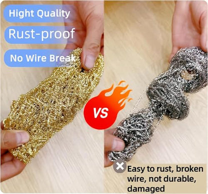 Marine Grade Brass Teak Scrubber not Cheap Stainless Steel Scrub Scouring Pad | Gentle Non-Scratch Deck | Rustproof | Premium Yacht Wood Restorer - Refinish Wood Furniture & Boat Teak（2Pack） - color: 2 Pack