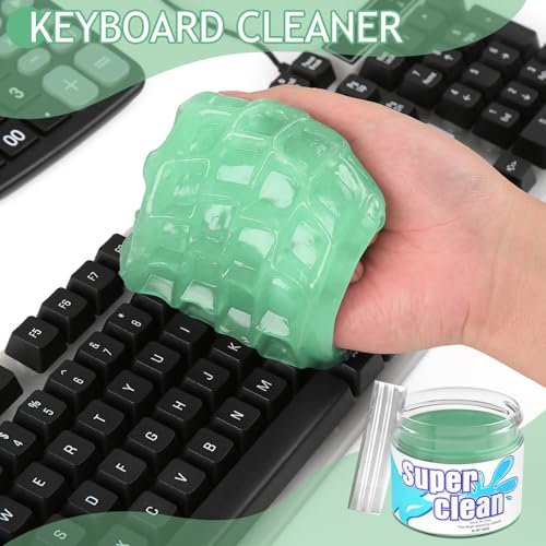 TeSabMi Car Cleaning Gel Car Cleaning Putty Car Putty Car Interior Cleaner Car Slime Car Detailing Kit Car Accessories Gifts for Men Women Stocking Stuffers Green - color: Green