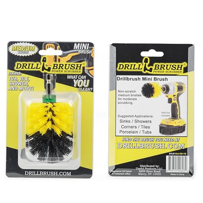 Household Cleaning Supplies - Bathroom Cleaning Accessories - Bath Mat Cleaner - Bathroom Brush - Tile Grout Cleaner - Bathtub Scrub Brush - Sink Cleaner - Toilet Scrubber - Shower Cleaning Brush - color: Yellow