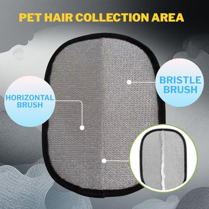 PotatoLife Pet Hair Removal Glove Upgraded Reusable Electrostatic Washable Fur Remover for Dogs Cats, Grooming Mitt for Couch, Sofa, Furniture, Carpet, Clothing and Car Seat, Large, 1PCS - size: Large
