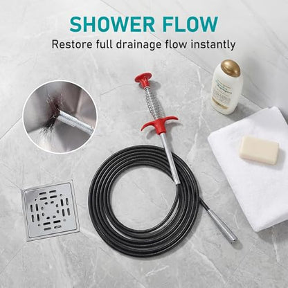 79 Inch Drain Snake Hair Drain Clog Remover Tool,Flexible Grabber Claw Pick Up Reacher Tool for Litter Pick, Toilet, Sewer, Shower, Kitchen Sink
