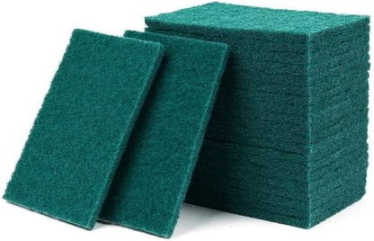 100 Pack Heavy Duty Scouring Pads, Green Scrubbing Pads, 3x4 Inch | Reusable Scrub Pads for Cleaning, Non Scratch, Household Multipurpose Scrubbers For Kitchen, Dishes, Pots, Pans, Metal Grills - size: 3 X 4 100 Pack