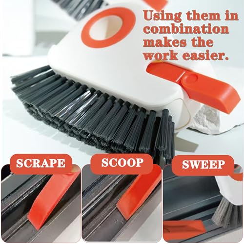 2 in 1 Groove Cleaning Brush,New Window Track Cleaning Tools Multifunction Grout Cleaner Tool with Tweezers and Scraper for Sliding Door Track, Window Seal, Sill (Gray 2 Pcs) - color: Gray 2 Pcs