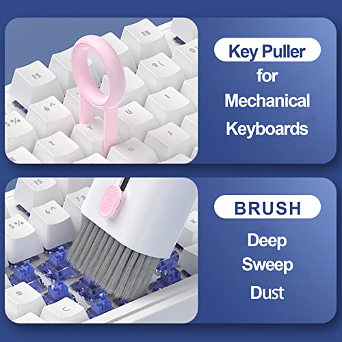 Electronics Cleaner Kit. Keyboard Brush, Airpod Cleaning Tool, Phone Screen Cleaner. for Computers, MacBooks, Laptops, Airpods Pro, Headphones. - color: Pink