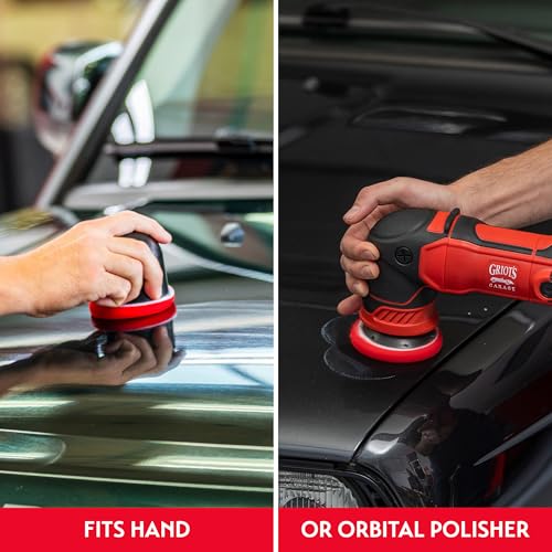 Griot's Garage 3” Red Foam Waxing Pads for Car Detailing, Polishing and Buffing Pads for Use with Waxes and Sealants, 11263, Set of 3 - style: 3" Pads (Set of 3)
