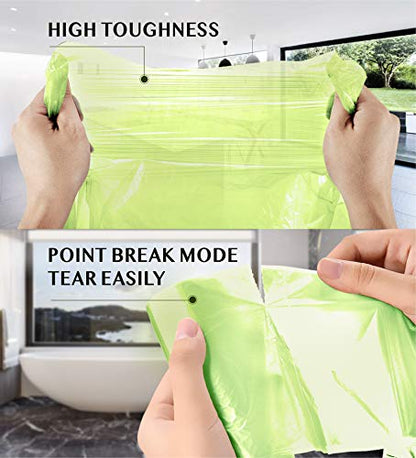 FORID 4 Gallon Garbage Bags, 150 Count, Unscented, Strong Trash Can Liners, 15 Liter Wastebasket Bags for Kitchen, Bathroom, Home Office, Green - style: 4 Gal (150 Count)