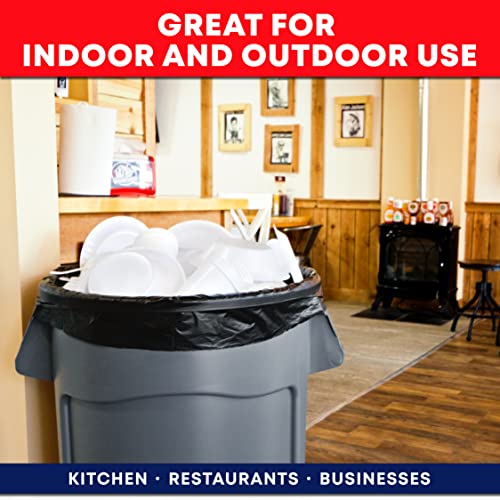 Tasker Contractor Garbage Bags 55 Gallon, 3 Mil Black Contractor Garbage Bag (50 Bags w/Ties) Large 55 Gallon Trash Bags Heavy Duty Liners, Extra Large Trash Liners for Construction, Industrial Bag - size: 1 Count (Pack of 50)