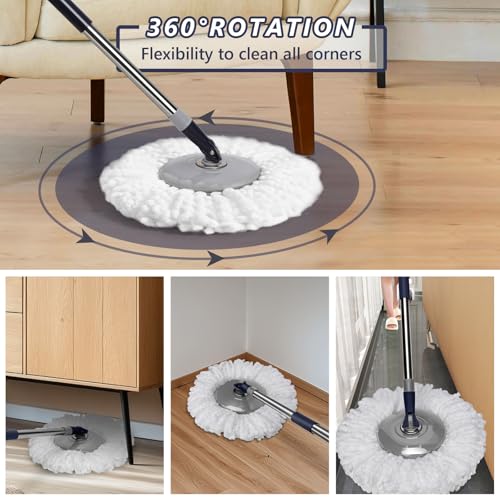 3 Pack Mop Head Replacement for Masthome Spin Mop,Microfiber Replacement Head for ASIN B0FM7K6K2C,B0FHVJ1GPR,B0F9KKLFN3,B0DQ8QMXR4