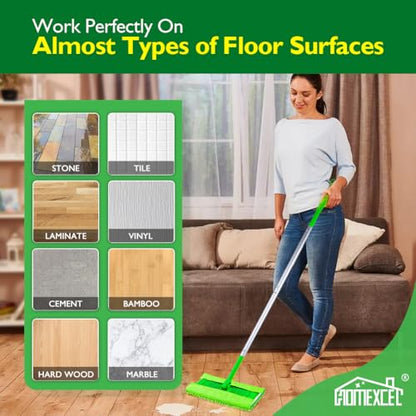 HOMEXCEL Microfiber Mop Pads Compatible with Swiffer Sweeper, 10 Pack | Reusable Machine Washable Pad Refills, Mop Head Replacements for Multi Surface Floor Cleaning