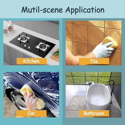 2-Pack Extra Large Cleaning Sponges (7.5" x 5.5" x 1.9") – Heavy Duty Grouting, Car Wash & Multi-Surface Sponge – Non-Scratch PU Foam for Tile, Dishes, Cars & Crafts Super Absorbent - size: 2Pcs