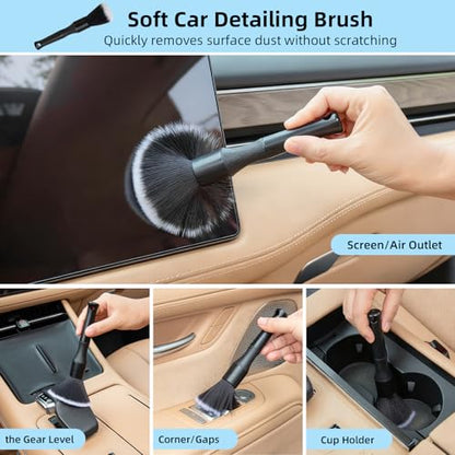TICARVE Car Interior Detailing Cleaning Kit-10Pcs Car Screen Cleaner,Clean Gel, Detailing Brush, Cleaning Tools for Car, Keyboard and Interior Cleaning - color: 10PCS-clean set