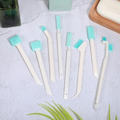 Detail Cleaning Brush Set for Household Use, 8pcs Small Crevice and Groove Scrubbers, Hard Bristle Bottle Cleaner for Keyboard, Window Track, and Tight Spaces