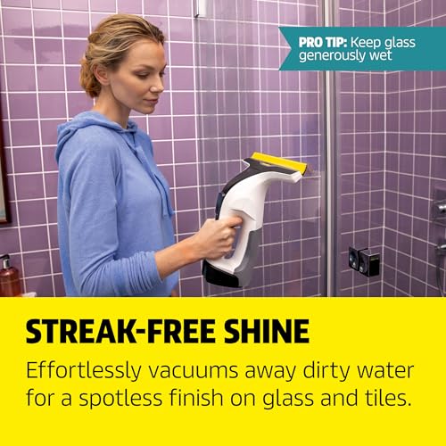 Kärcher WV 6 Electric Window Vacuum Squeegee 11" - Cleans Showers, Mirrors, Glass, and Countertops - Electric Squeegee - style: WV 6 White