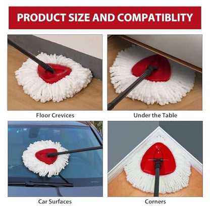 4-Pack Mop Replacement Heads for Ocedar Mop Replace Head EasyWrin Spin Mop Heads Replacements, Easy Cleaning Mop Head Replacement - size: 4 Count (Pack of 1)