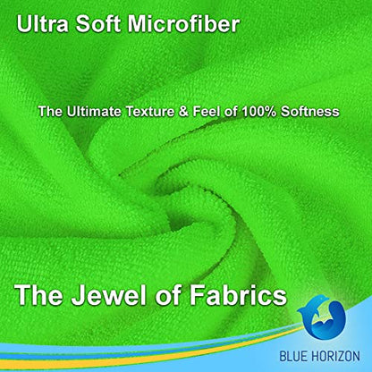 Green Large Microfiber Cleaning Towels,36-Pack Dual-Sided Ultra Soft Plush Washcloth, Professional Grade Premium Microfiber Detailing Cleaning Cloths, Car, Household and Commercial (Green, 16" X 16") - color: Green