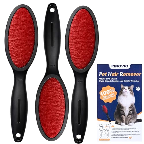 3 Pack Double Sided Magic Lint Remover Brush for Pet Hair, Reusable Velvet Fabric Lint Brush for Clothes, Couch Furniture & Upholstery, Dog & Cat Fur Remover - color: Lint Brush - 3 Pack
