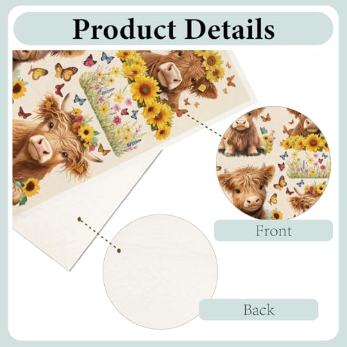 CREATCABIN Swedish Dishcloths for Kitchen 6Pcs Floral Cow Swedish Dish Cloths Reusable Washable Absorbent Dish Towel Rags Cellulose Cleaning Sponge Cloth No Odor for Home Table Cattle 6.7x7.6 Inch - style: Cow