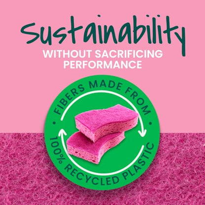 Scotch-Brite Delicate Care Scrub Sponges, 6 Count (2 Packs of 3) – Non-Scratch Cleaning for Glassware, Non-Stick Cookware
