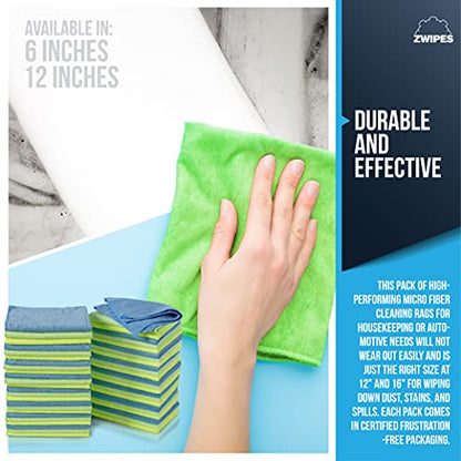 Zwipes Microfiber Cleaning Cloths, 48 Pack - size: 48-pack