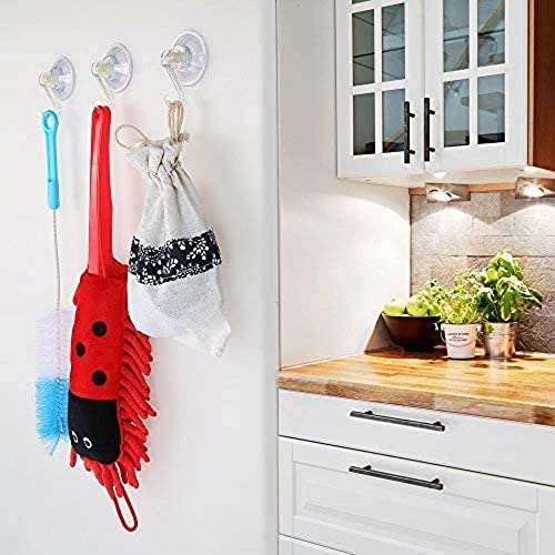 1st Choice Clear Plastic Suction Cup Hooks, 2 Pack Ultra Heavy Duty Power Lock Vacuum Traceless Smooth Waterproof Oil-Proof Wall Shower Kitchen Window Bathroom Holder - size: 2 pcs