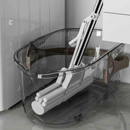 Transparent Thickened Water Bucket, Household Hand-held Rectangular Water Bucket, Student Laundry Bucket, Large Storage Bucket, Mop Bucket - color: Gray