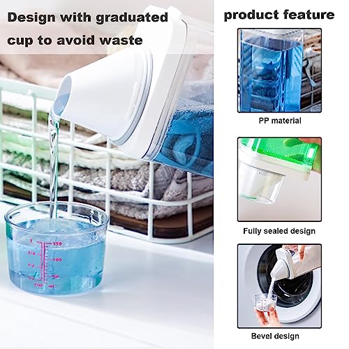 Multi-Purpose Liquid Dispenser - Spill-Proof Silicone Seal for Fabric Softener, Dish Soap & Laundry Storage (S) - color: S