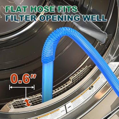 Sealegend 2 Pieces Dryer Vent Cleaner Kit, Dryer Lint Vacuum Attachment with Dryer Lint Remover Brush for Power Washer and Dryer Vent Vacuum Hose Cleaner Replacement Parts - color: Blue