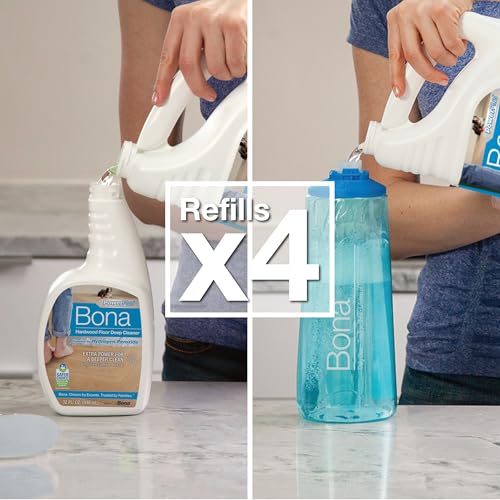 Bona PowerPlus Hardwood Floor Deep Cleaner Refill - 128 fl oz - Refill for Bona Spray Mops and Spray Bottles - Residue-Free Floor Cleaning Solution for Wood Floors - size: 128 Fl Oz (Pack of 1)