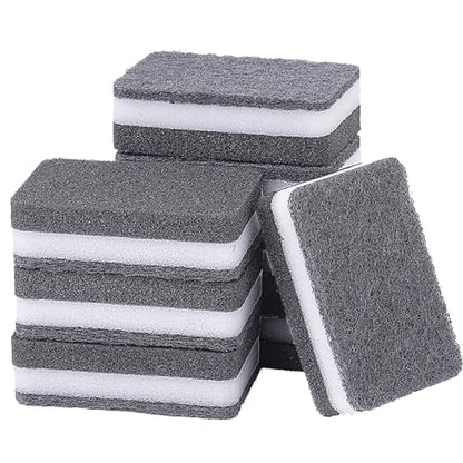 Taeku Natural Kitchen Sponge, 6 Pack Heavy Duty Scrub Cellulose Sponge Premium Multifunction Eco Friendly Cleaning Sponges for Dishes (Grey) - color: Gray