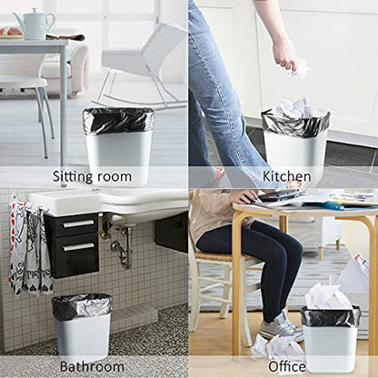 Teivio 4 Gallon 200 Counts Strong Trash Bags Garbage Bags, Bathroom Trash Can Bin Liners, Small Plastic Bags for Home Office Kitchen Kitchen (Black) - size: 1 Count (Pack of 200), style: 200pcs-4 Gallon-Black
