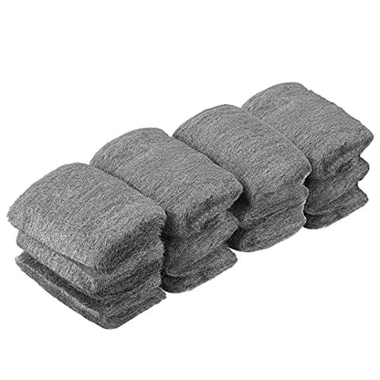 Household Steel Wool 12 Pads, Coarse Grade #2 (1 Bag Contain 12 Pads) - size: #2 Coarse