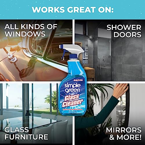 Simple Green Ready-To-Use Glass Cleaner, 32 oz., Blue (Pack of 4) - size: 32 Fl Oz (Pack of 4)